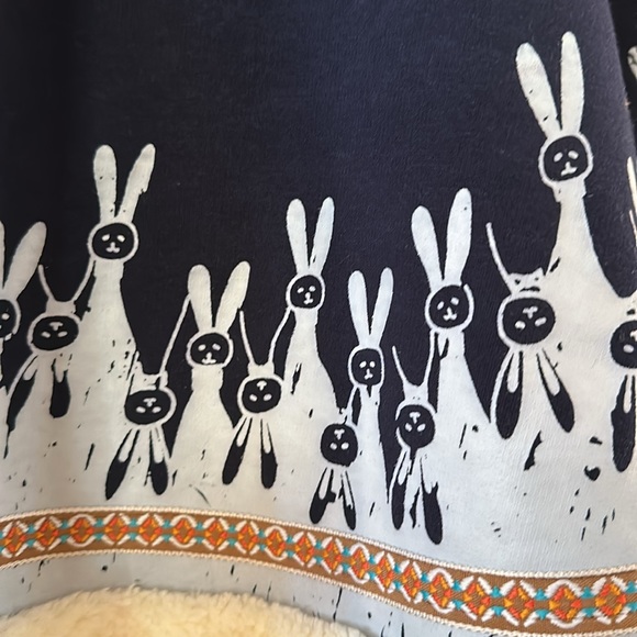 Japanese Style Mori Girl Sherpa Lined Hooded Rabbit Cape Cloak - Picture 3 of 9